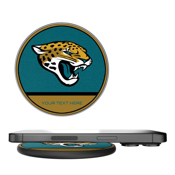 Jacksonville Jaguars Personalized Endzone Solid 15-Watt Wireless Charger