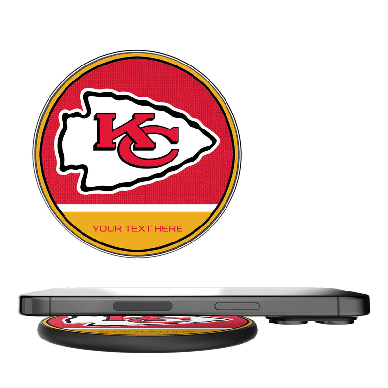 Kansas City Chiefs Personalized Endzone Solid 15-Watt Wireless Charger