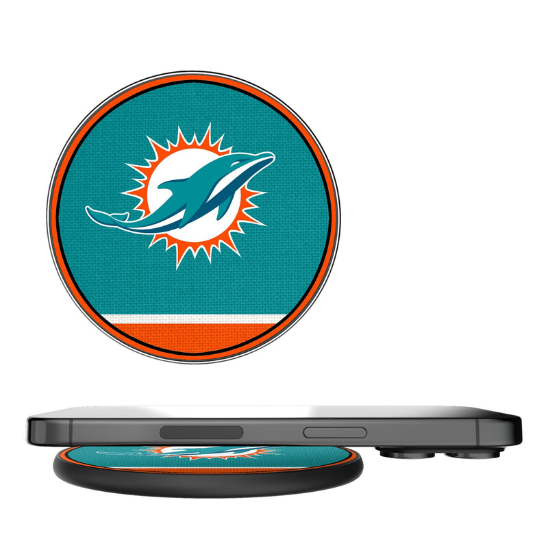Miami Dolphins Stripe 15-Watt Wireless Charger