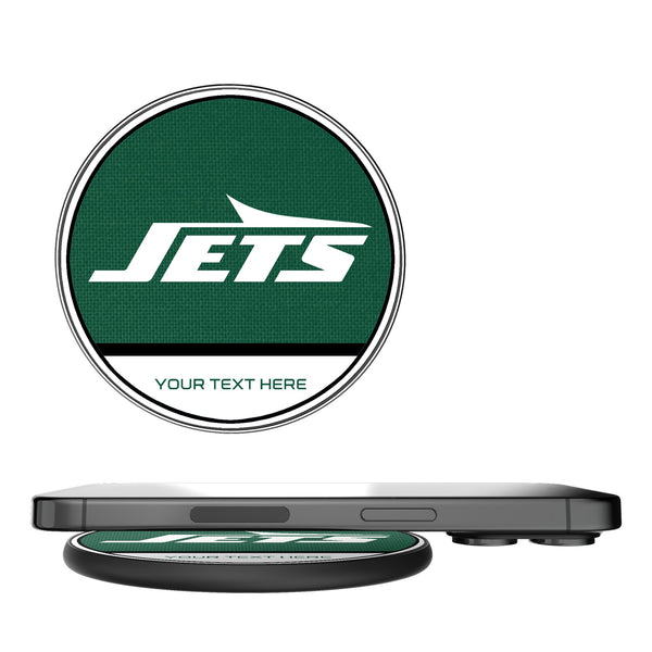 New York Jets Personalized Endzone Solid 15-Watt Wireless Charger