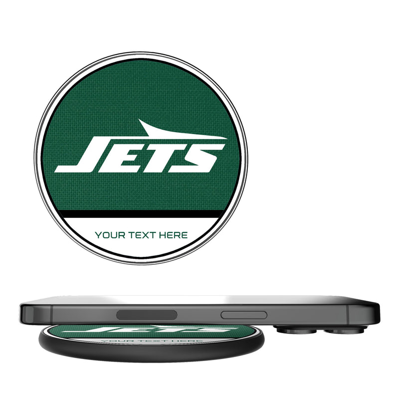 New York Jets Personalized Endzone Solid 15-Watt Wireless Charger
