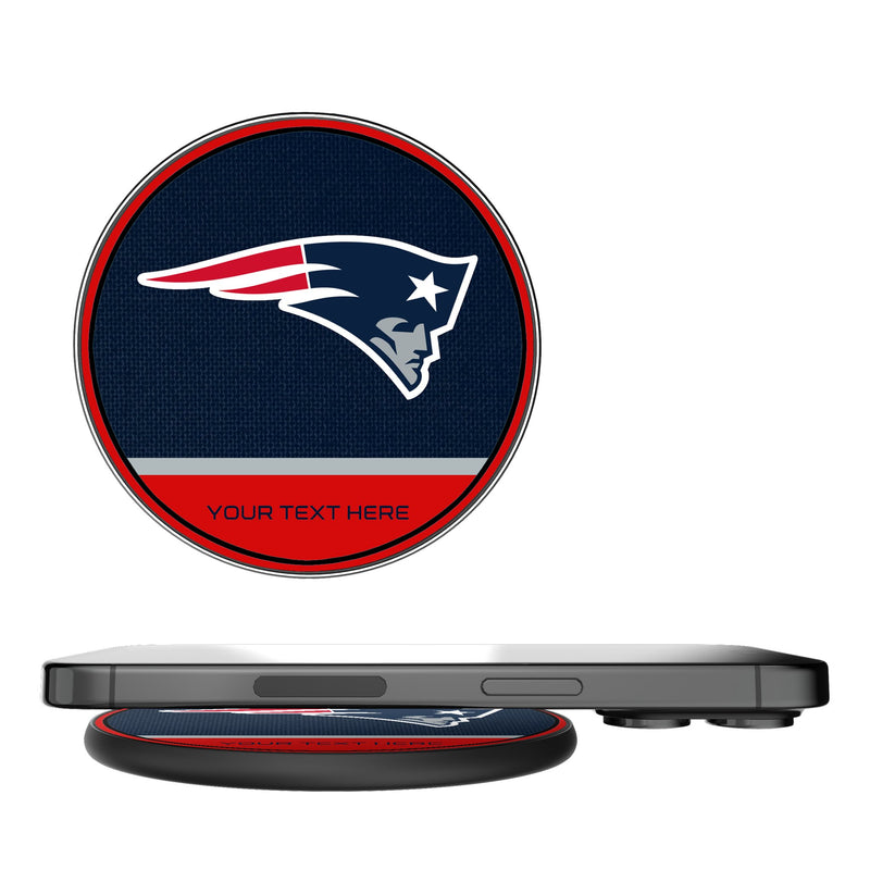 New England Patriots Personalized Endzone Solid 15-Watt Wireless Charger