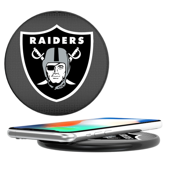 Las Vegas Raiders Linen 15-Watt Wireless Charger