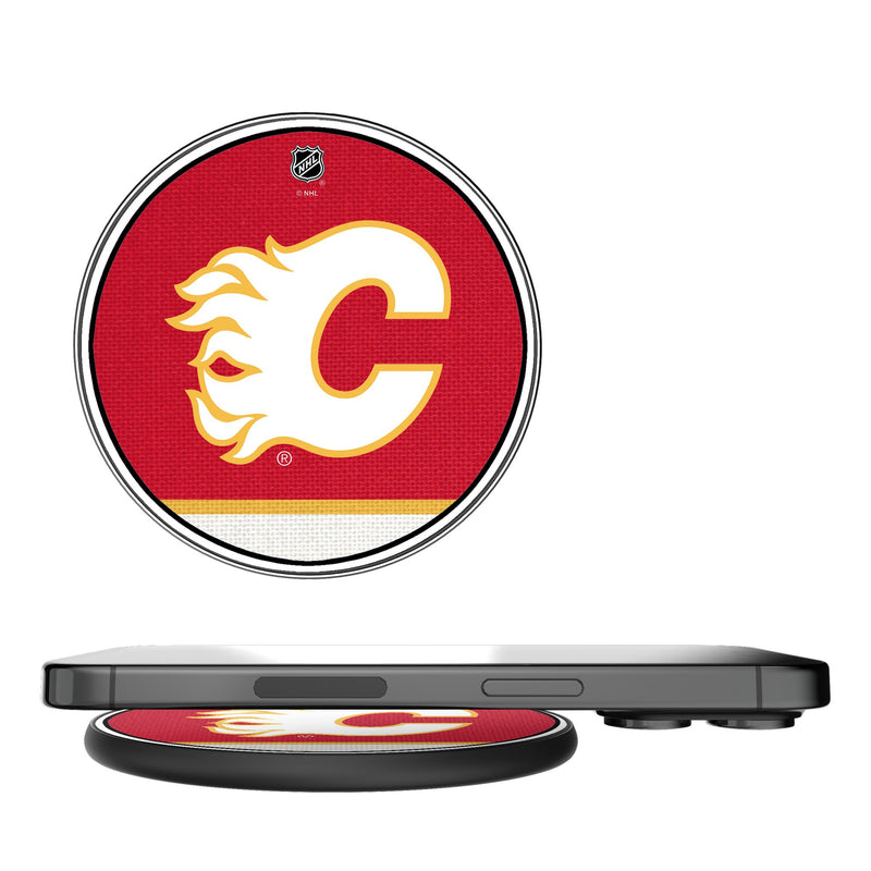 Calgary Flames Stripe 15-Watt Wireless Charger