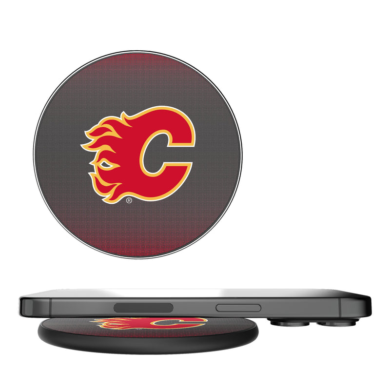 Calgary Flames Linen 15-Watt Wireless Charger