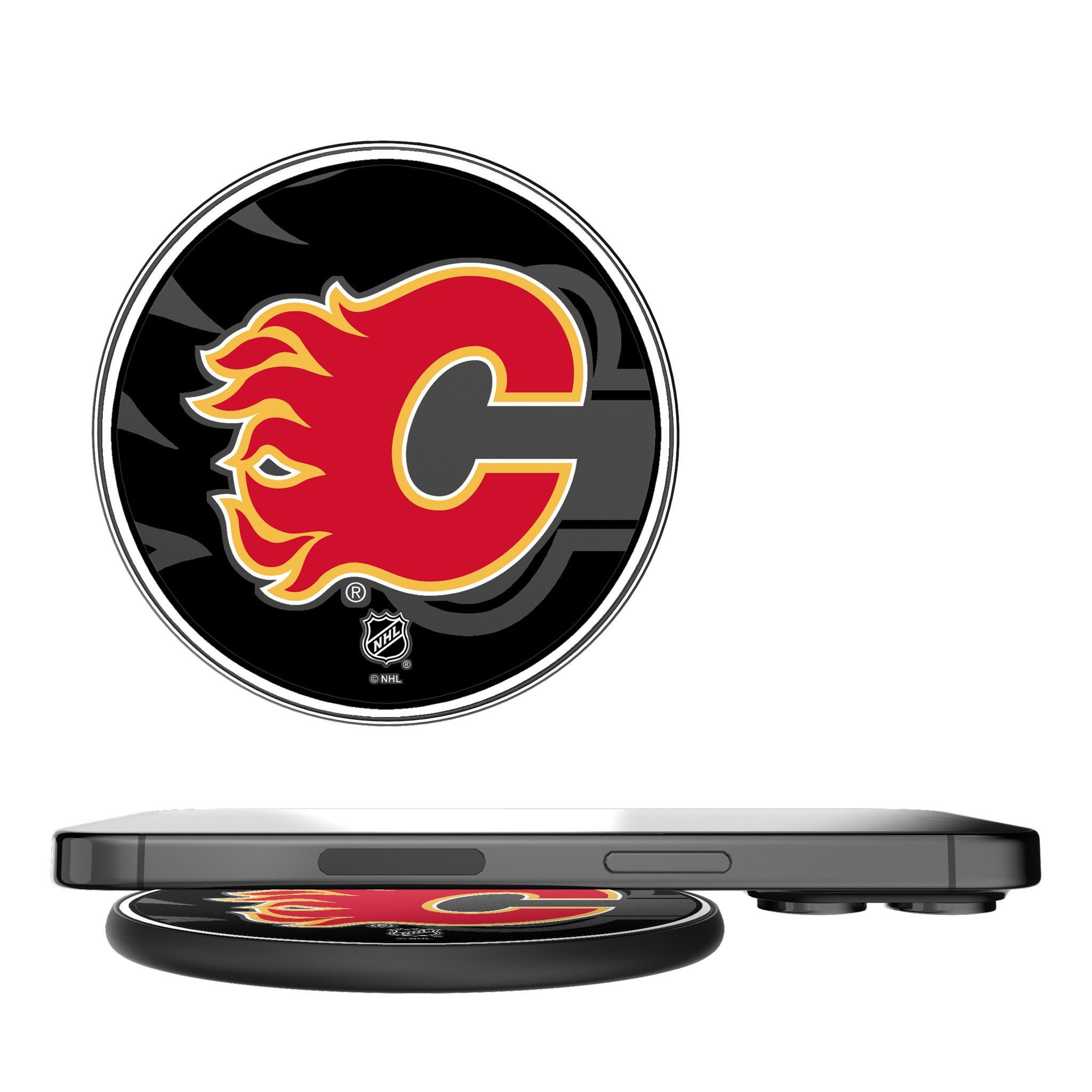 Calgary Flames Monocolor Tilt 15-Watt Wireless Charger