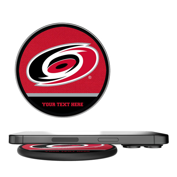Carolina Hurricanes Personalized Endzone Solid 15-Watt Wireless Charger