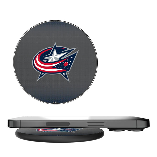 Columbus Blue Jackets Linen 15-Watt Wireless Charger