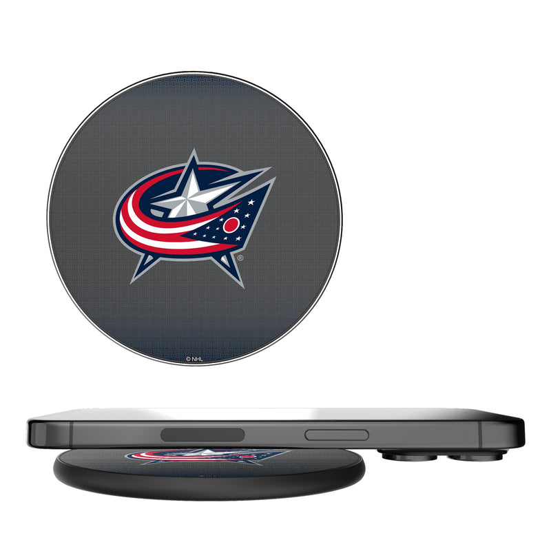 Columbus Blue Jackets Linen 15-Watt Wireless Charger
