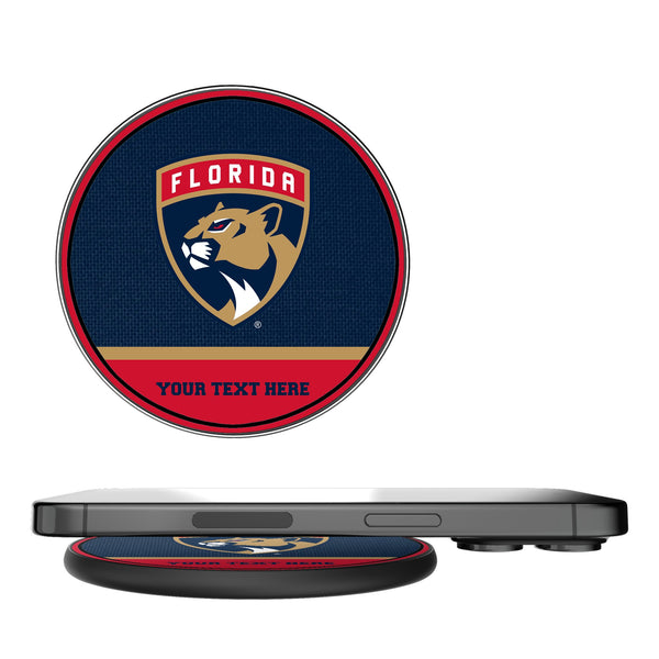 Florida Panthers Personalized Endzone Solid 15-Watt Wireless Charger