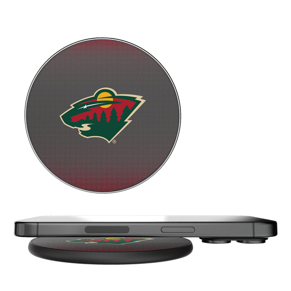 Minnesota Wild Linen 15-Watt Wireless Charger