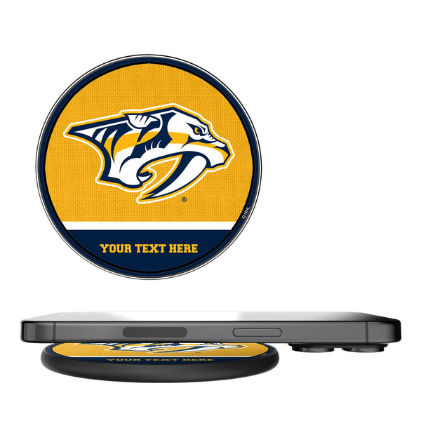 Nashville Predators Personalized Endzone Solid 15-Watt Wireless Charger