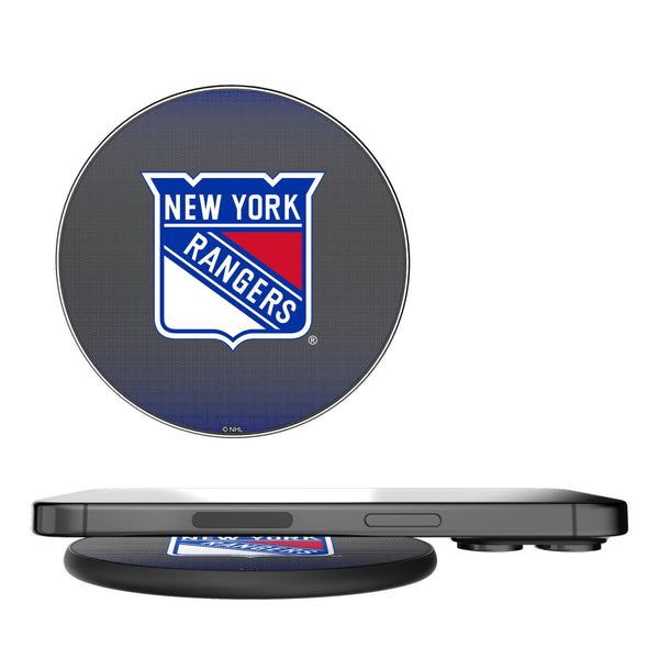 New York Rangers Linen 15-Watt Wireless Charger