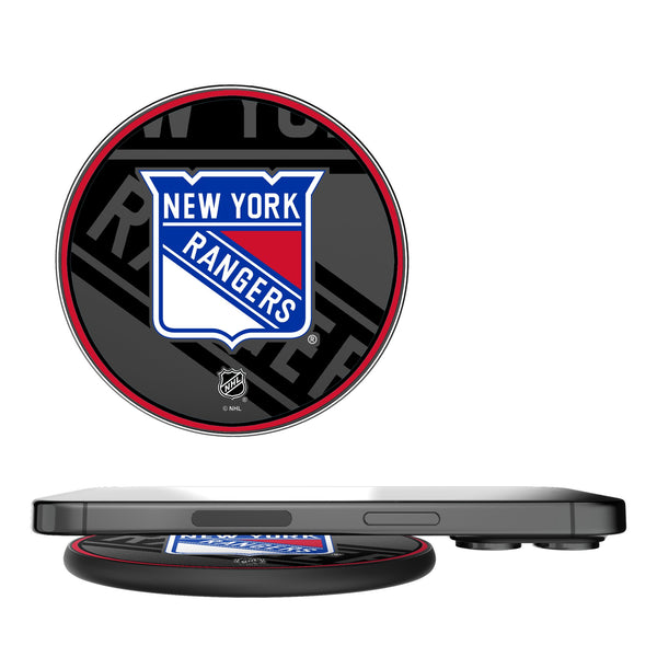 New York Rangers Monocolor Tilt 15-Watt Wireless Charger