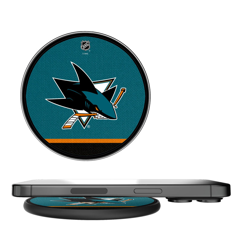 San Jose Sharks Stripe 15-Watt Wireless Charger