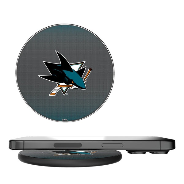 San Jose Sharks Linen 15-Watt Wireless Charger