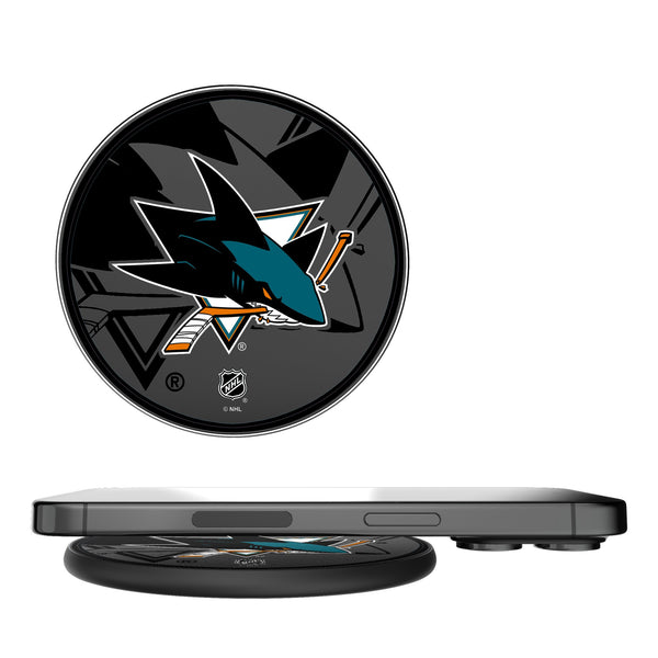 San Jose Sharks Monocolor Tilt 15-Watt Wireless Charger