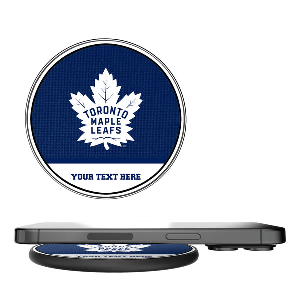 Toronto Maple Leafs Personalized Endzone Solid 15-Watt Wireless Charger