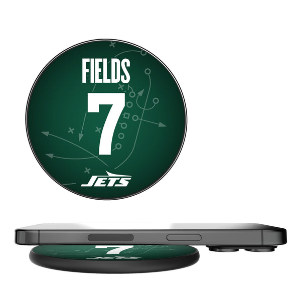 Justin Fields New York Jets 7 Game Tactic 15-Watt Wireless Charger