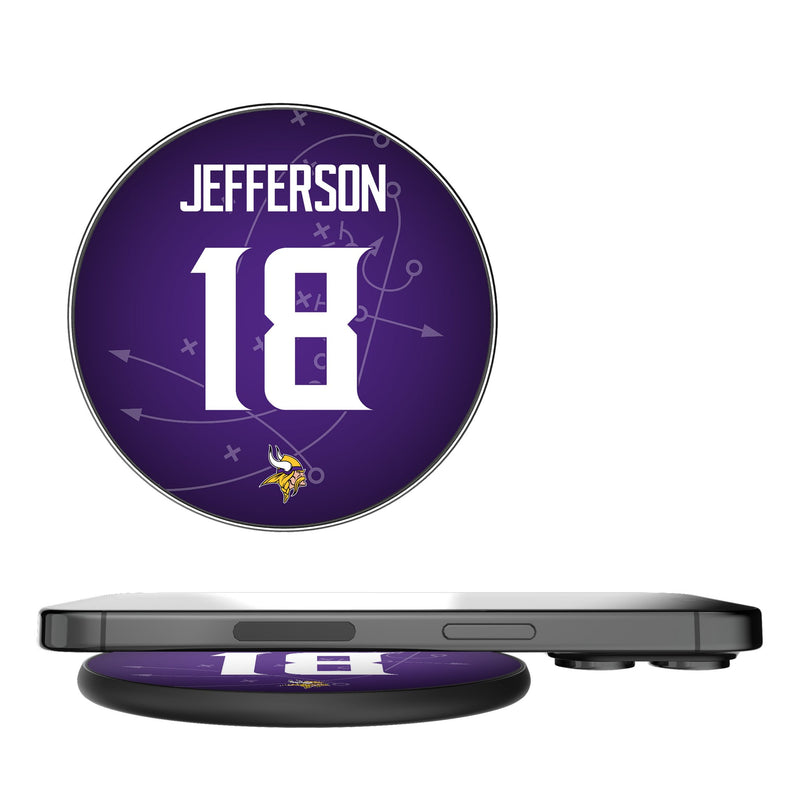 Justin Jefferson Minnesota Vikings 18 Ready 15-Watt Wireless Charger