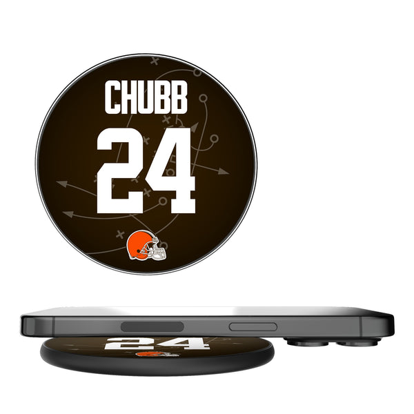 Nick Chubb Cleveland Browns 24 Ready 15-Watt Wireless Charger