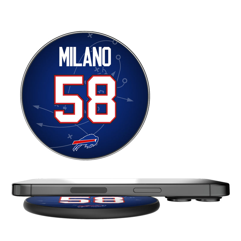Matt Milano Buffalo Bills 58 Ready 15-Watt Wireless Charger