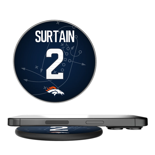 Pat Surtain II Denver Broncos 2 Ready 15-Watt Wireless Charger