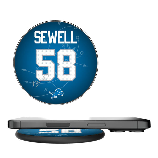 Penei Sewell Detroit Lions 58 Ready 15-Watt Wireless Charger