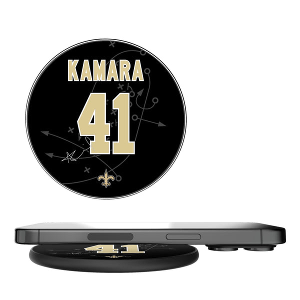 Alvin Kamara New Orleans Saints 41 Ready 15-Watt Wireless Charger