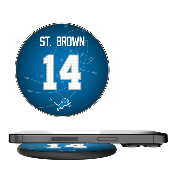 Amon-Ra St. Brown Detroit Lions 14 Ready 15-Watt Wireless Charger