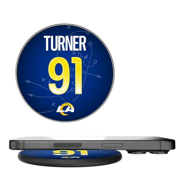 Kobie Turner Los Angeles Rams 91 Ready 15-Watt Wireless Charger