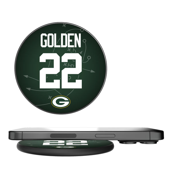 Matthew Golden Green Bay Packers 22 Game Tactic 15-Watt Wireless Charger