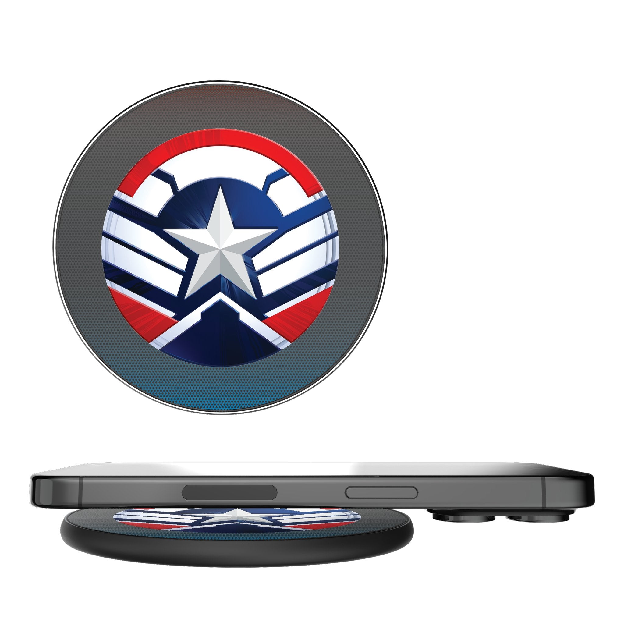 Marvel Avengers Sam Wilson Captain America Grid 15-Watt Wireless Charger