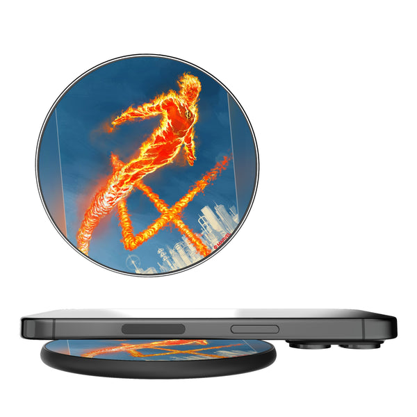 Marvel Human Torch Cover Art 15-Watt Wireless Charger