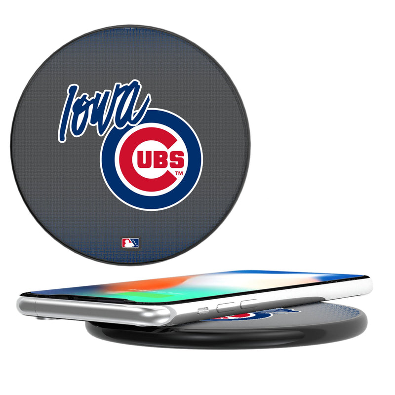 Iowa Cubs Linen 15-Watt Wireless Charger