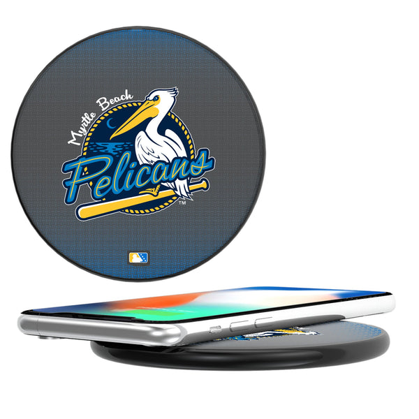 Myrtle Beach Pelicans Linen 15-Watt Wireless Charger