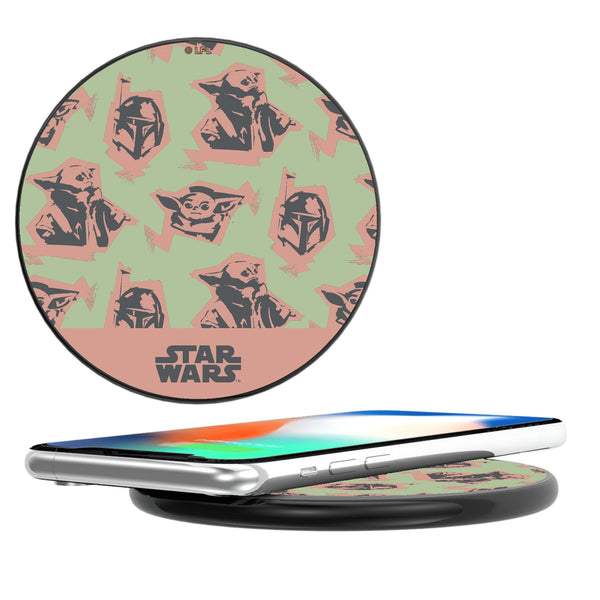 Star Wars: The Mandalorian Grogu Pattern 15-Watt Wireless Charger