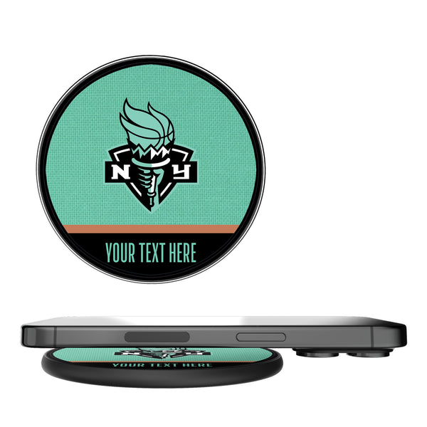 New York Liberty Personalized Endzone Solid 15-Watt Wireless Charger
