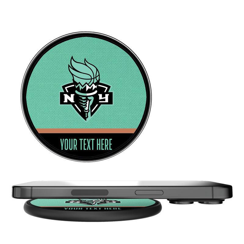 New York Liberty Personalized Endzone Solid 15-Watt Wireless Charger
