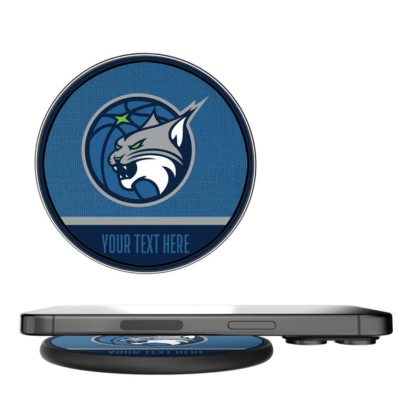Minnesota Lynx Personalized Endzone Solid 15-Watt Wireless Charger