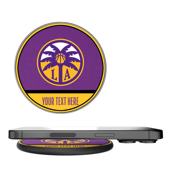 Los Angeles Sparks Personalized Endzone Solid 15-Watt Wireless Charger