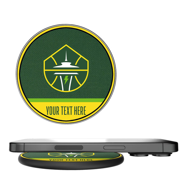 Seattle Storm Personalized Endzone Solid 15-Watt Wireless Charger
