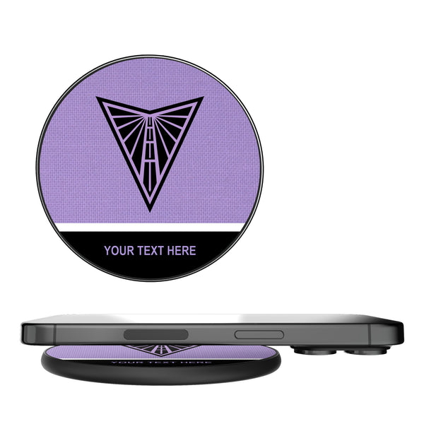 Golden State Valkyries Personalized Endzone Solid 15-Watt Wireless Charger