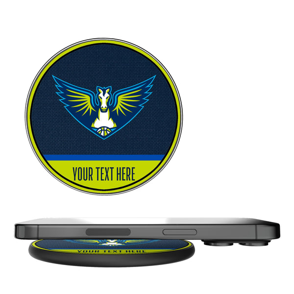 Dallas Wings Personalized Endzone Solid 15-Watt Wireless Charger