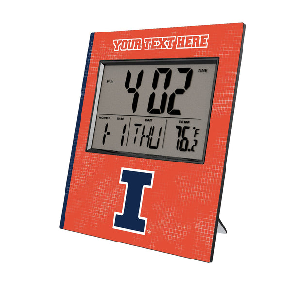 University of Illinois Fighting Illini Personalized Hatch Wall Clock