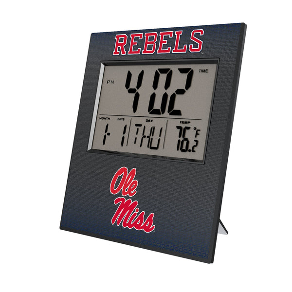 University of Mississippi Rebels Linen Wall Clock