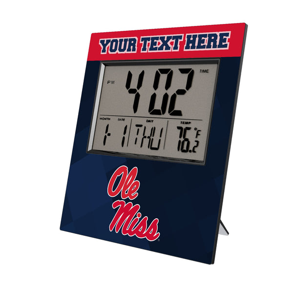 University of Mississippi Rebels Personalized Color Block Wall Clock