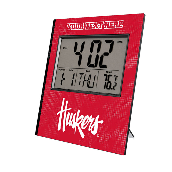 University of Nebraska Huskers Personalized Hatch Wall Clock