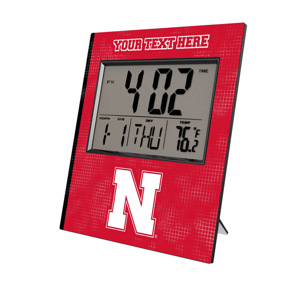 University of Nebraska Huskers Block N Personalized Hatch Wall Clock