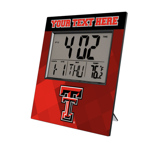 Texas Tech Red Raiders Personalized Color Block Wall Clock